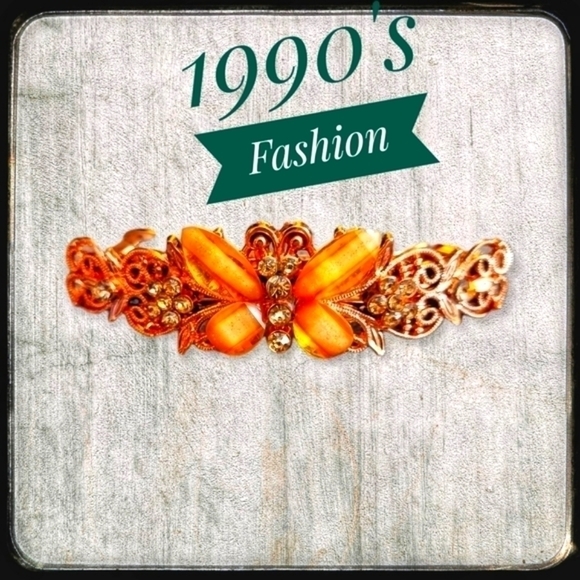 3/$30 ๐
บVTG Rose Gold Filigree Butterfly Rhinestone Hinged Fairycore Barrette - Picture 1 of 9